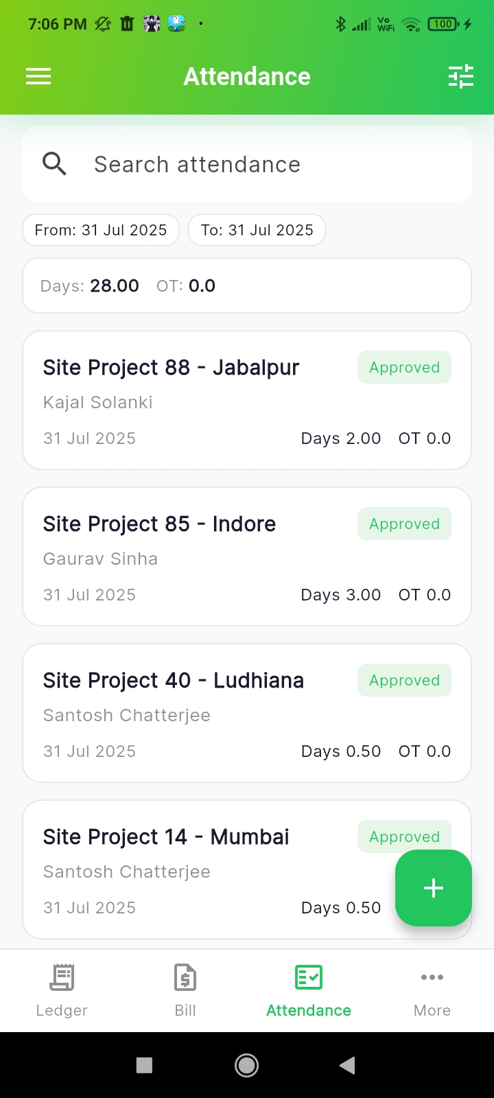 Attendance — Mobile